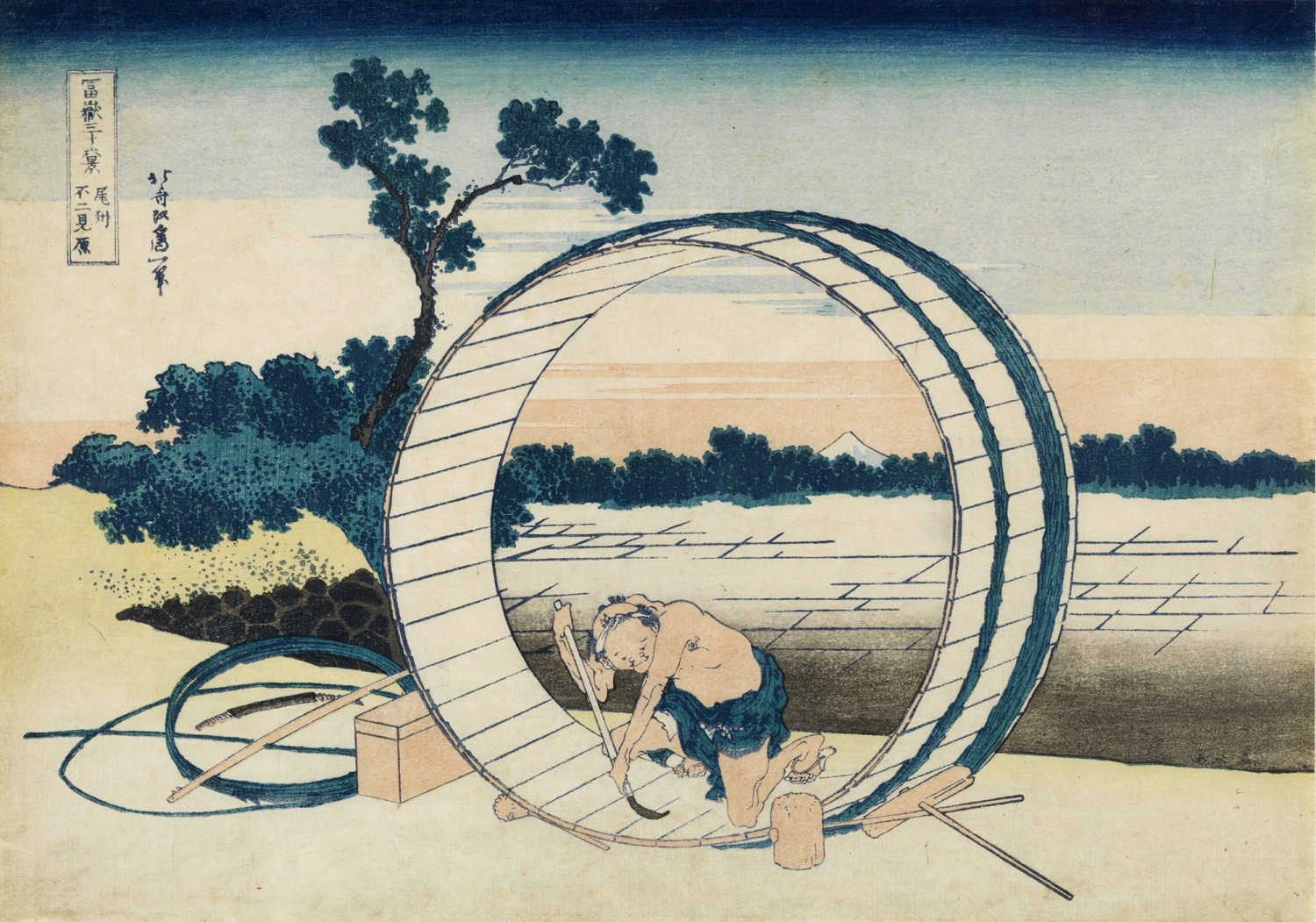 Katsushika Hokusai, Fujimigahara in Owari Province, from the series Thirty, Sumida Hokusai Museum
